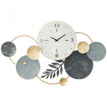 Reloj de pared con panel decorativo
