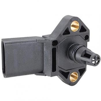 Sensor de presión de sobrealimentación HELLA 6PP 009 400-551 - Conector de 4 pines, compatible con AUDI, VOLKSWAGEN y SKODA