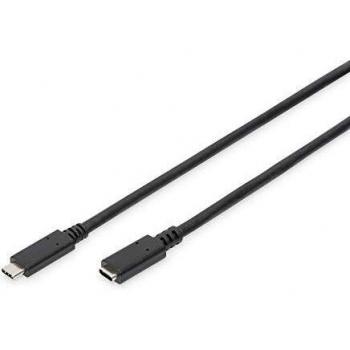 Cable de extensión USB Type-C, Type C - M/F, 1.5m, 3A AK-300210-015-S