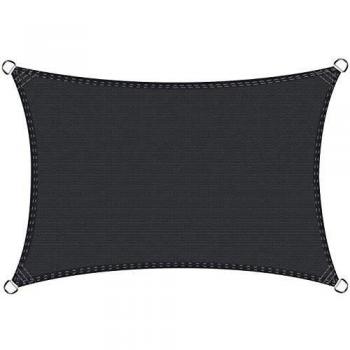 Cool Area Toldo Vela de Sombra Rectangular 3 x 4 Metros Protección Rayos UV, Resistente y Transpirable para Patio Exteriores Jardín, Color Grafito