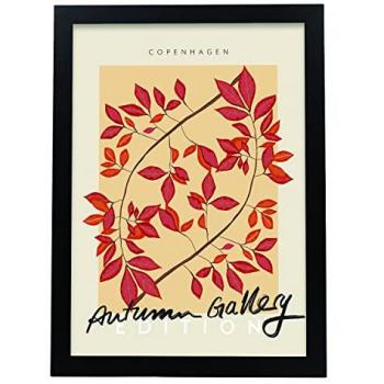 Lámina Artística Decorativa Otoño Copenhague A3 - Estilo Floral para Hogar y Salón