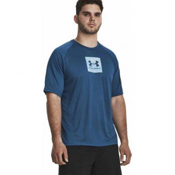 Camiseta de Manga Corta Under Armour Tech Prt Fill Azul XL Regular Hombre