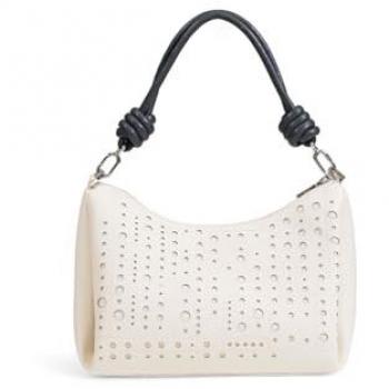 Bolso de Mano Desigual Bloomer Mayari Blanco para Mujer, 25 cm, Poliéster