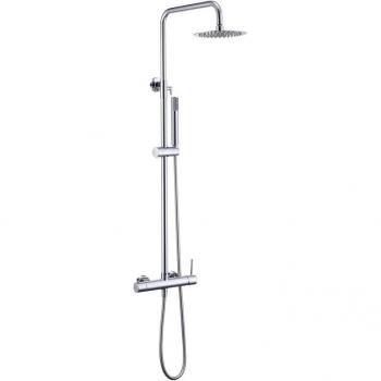 Conjunto de ducha monomando de acero inoxidable Monza Imex