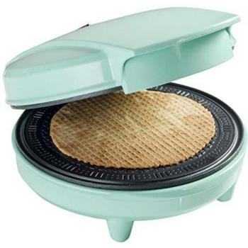 Gofrera para hacer Conos de helado Bestron AWCM700 - Máquina de Barquillos 700W, Color Verde Menta, Metal Plástico