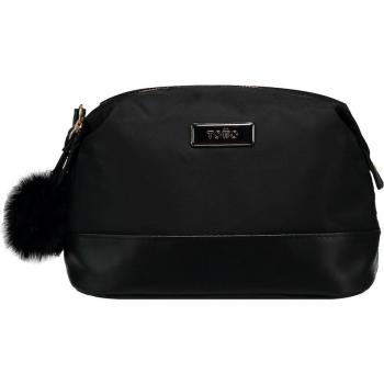 Neceser Totto Adelaide para Mujer en Color Negro con Pompón