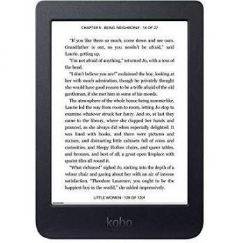 Kobo Nia | eReader | Pantalla táctil antirreflejos de 6” | Temperatura del Color y Brillo Ajustables | eBooks | WiFi | 8 GB de Almacenamiento | Tecnología Carta E Ink | Negro