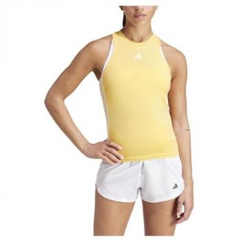 Camiseta de Tirantes Adidas AEROREADY Train Essentials 3 Stripes para Mujer - Amarillo/Blanco, Talla XL
