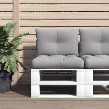 Gray Fabric Pallet Cushions Set of 2