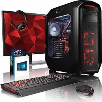 VIBOX Species-X RXR780-180 Paquet - 4,0GHz i7 10-Core CPU, RX 480 GPU, Extremo, Ordenador de sobremesa Gaming con enfriador por agua con monitor, Windows 10