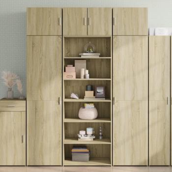 Aparador alto de madera multicapa roble Sonoma 70x41x185 cm