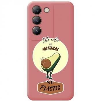 Funda Silicona Líquida Rosa Vivo V40 SE 5G con Diseño de Culo Natural