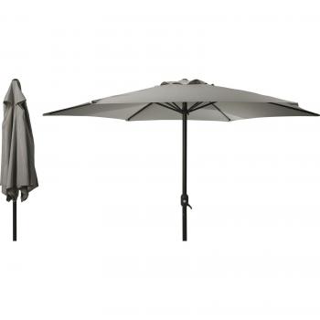 Parasol de jardín Ø300cm altura máxima 248cm color gris claro