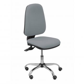 Piqueras y Crespo Socovos Silla de Oficina Sincronizada Bali Gris con Base Cromada y Ruedas para Parqué