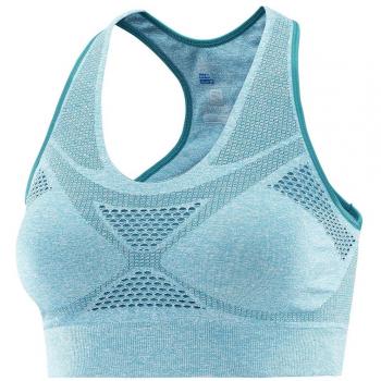 SALOMON Medium Impact Sujetador Deportivo, Mujer, Azul