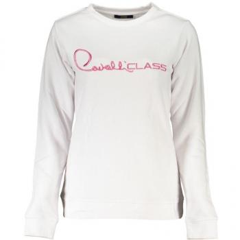 Embroidered White Cotton Long Sleeve Sweatshirt - XXL