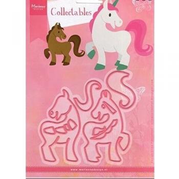Marianne Design Collectables Troqueles Caballo y Unicornio, Metal, Rosa, 21x15x3 cm