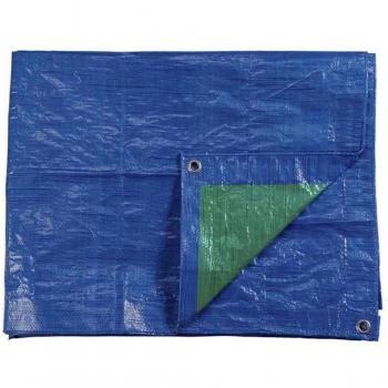 Toldo de protección EDM 10x15m azul/verde, doble cara, densidad 90g/m²