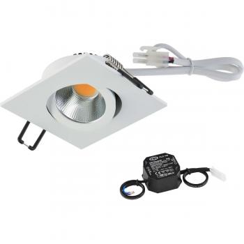 Lámpara LED empotrable angular con atenuador 3000K blanca
