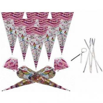 Generique - 6 Bolsas de Fiesta Unicornio 20 x 40 cm