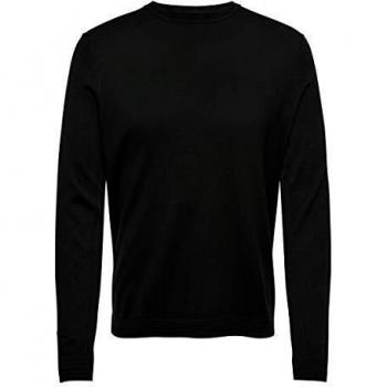 Only & Sons NOS Onstyler 12 M Crew Neck Knit Noos suéter, Negro