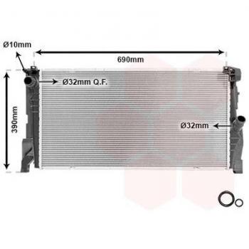 Radiador de refrigeración del motor VAN WEZEL 06012701 IR PLUS