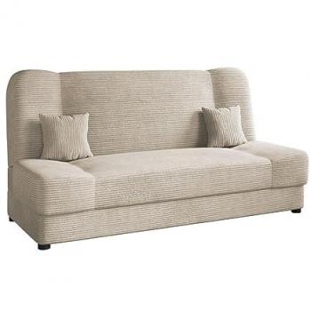 Sofá-cama Comfivo 136 con caja de ropa de cama, 195 x 86 x 87 cm, función de dormir y dos cojines