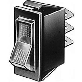 Interruptor Hella 6EH 004 406-012 - Control tipo Flip con contacto de cambio, 3 conectores, iluminación roja