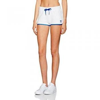 adidas Slim Pantalón Corto, Mujer, Blanco
