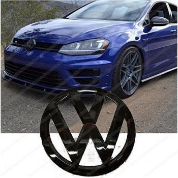 135 mm brillante frontal MK7 Volkswagen Golf VII negro logotipo de Insignia emblema para el capó 7 fglo