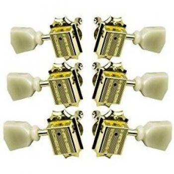 Gibson Deluxe Green Key Tuner Set - Vintage Gold Guitar Machine Heads
