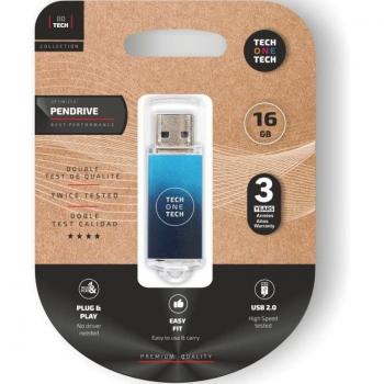 Memoria USB 16GB Tech One Tech Be Deep USB 2.0 Azul Degradado