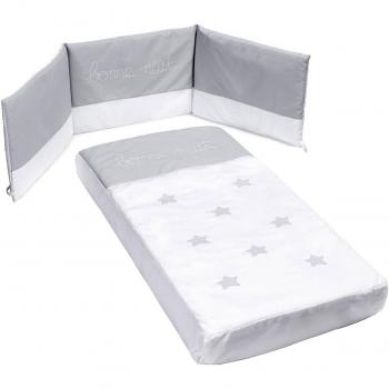 Cotinfant - Conjunto Colcha + Protector Nuit para Cuna 120 x 60 cm. gris