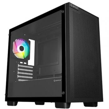 Caja Micro ATX Unykach Revelat Mesh Edge - Chasis Gaming ARGB con Panel Frontal Mesh, 4 Ventiladores ARGB Incluidos, Soporte GPU de 450 mm y Enfriamiento Líquido de 360