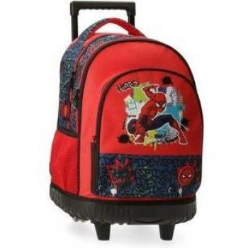 Mochila Escolar con Ruedas Urban Spiderman Disney