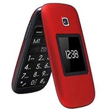 Telefunken TM260 - Móvil de Teclas Grandes , Pantalla 2.6, Camara de 2 MP, Bluetooth 3.0, Color Rojo