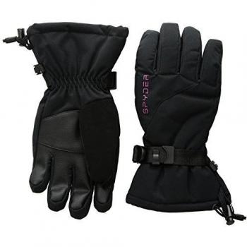 Spyder Essential - Guantes de esquí para niña, talla XL, color negro