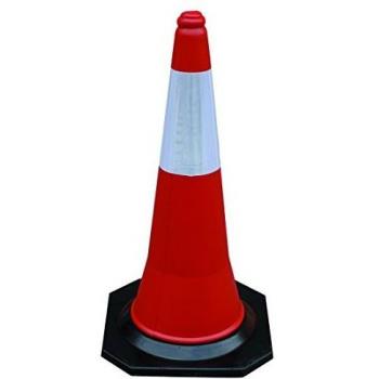 Bikain DCA03 - Cono 75cm para señalización de seguridad con banda reflectante