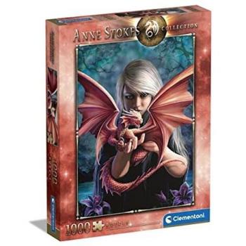 Clementoni 1000 Piezas, Anne Stokes, Puzzle Adulto Vertical Fantasy Dragones,