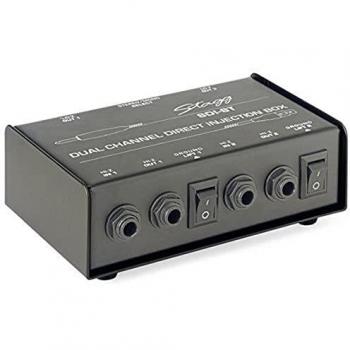 Stagg 2 Channel Passive DI Box With Mono/Stereo Switch SDI-ST