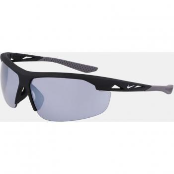 Nike Stylish Sunglasses with Flash Grey Lenses, Black unisex, Size: ONE SIZE