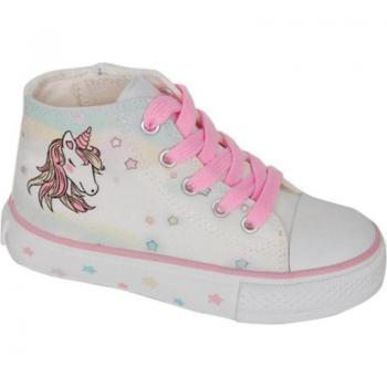 Bota Lona Bubble para Niña C912 Color Blanco