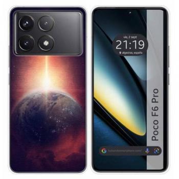 Funda de Silicona para Xiaomi Poco F6 Pro 5G con Diseño de Tierra y Dibujos