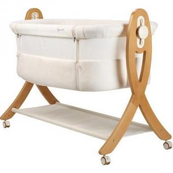 Cuna Colecho BabyGo SidebySide Crema con Schaukelfunktion 84x49 cm