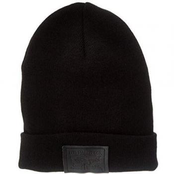 Levi's Levis Footwear and Accessories Two Horse Patch Beanie Gorro de Punto, Negro