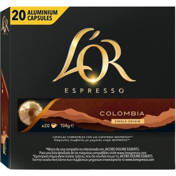 L'OR Espresso Colombia Intensity 8 - Cápsulas de café compatibles con Nespresso, 20 unidades