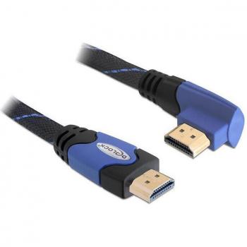 Cable HDMI de alta velocidad 1m con Ethernet, angulado a la izquierda, tipo A