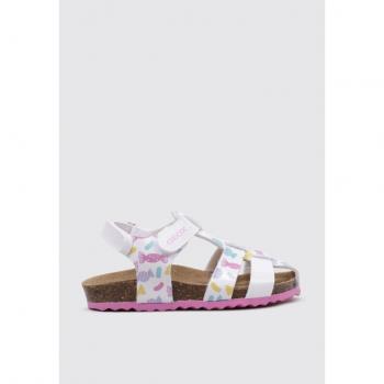 Geox B Sandal Chalki Girl Botín Plano Bebé Niña Blanco Talla 30