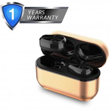 XIAOWU Auricular Bluetooth, Bluetooth 5.0 inalámbrico Inteligente IPX5 Impermeable súper Mini estéreo en la Oreja Auricular con micrófono para iPhone Samsung y Todos los teléfonos Inteligentes