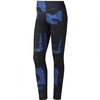 Reebok Wor AOP Tight Mujer, Cobalt, M